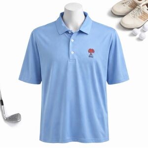 Peter Millar Polo Mens Summer Comfort Oak Tree Baby Blue Size XL